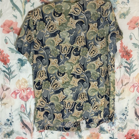 Vintage Quo-Silk Paisley Silk Shirt - Picture 5 of 8